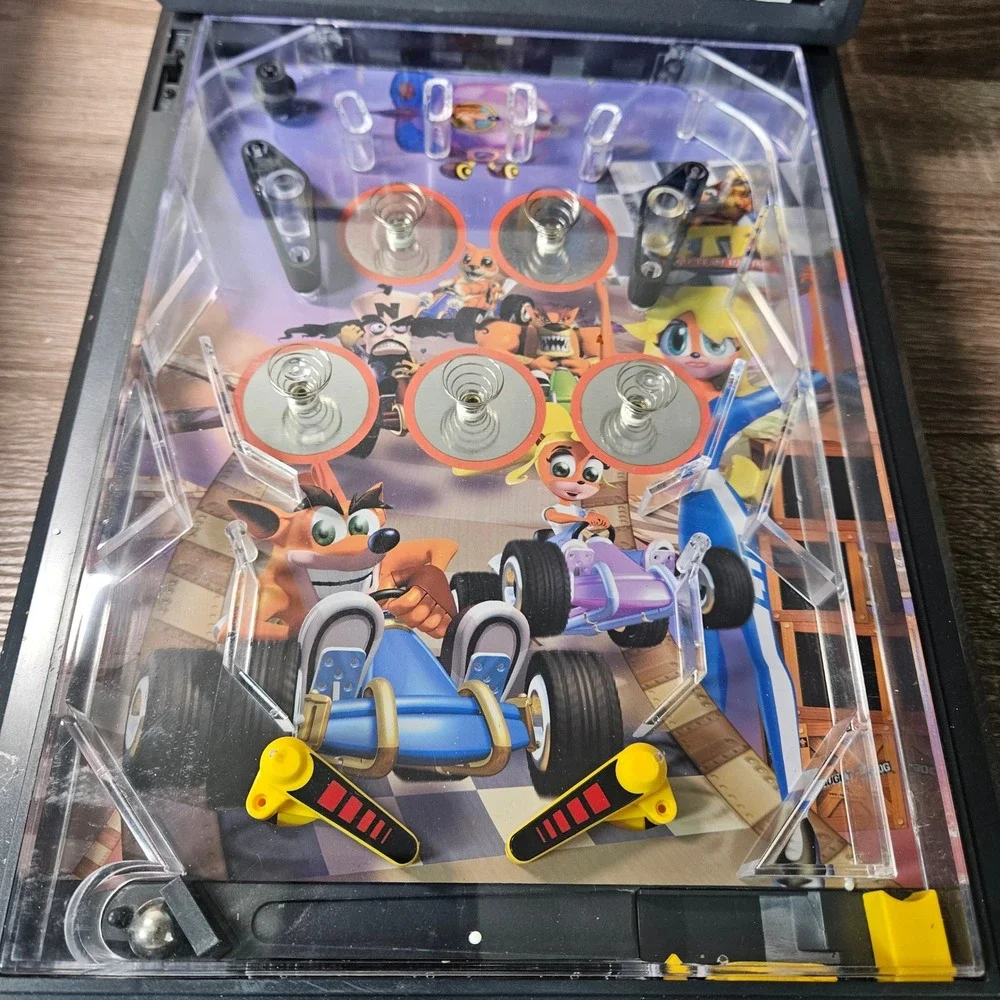 Vintage 2000 Crash Team Racing CTR Electronic LCD Pinball Game EZ-Tec KB Toys